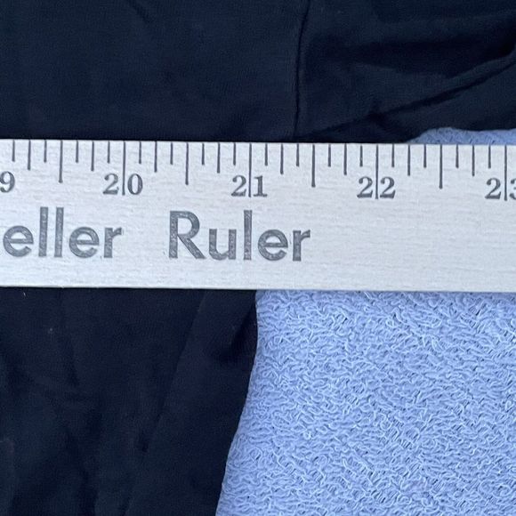 Babaton Aritzia Norris Shirt Women's Size Large Black 3/4 Sleeve Side Slits Top - Picture 11 of 15